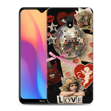 Силиконовый противоударный чехол на Xiaomi RedMi 8A с принтом для девочек Силиконовый противоударный чехол на Xiaomi RedMi 8A с принтом для девочек
