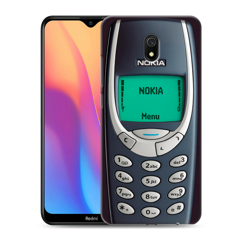 Пластиковый чехол на Xiaomi RedMi 8A с принтом Старый телефон Пластиковый чехол на Xiaomi RedMi 8A с принтом Старый телефон
