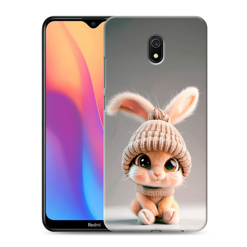 Силиконовый противоударный чехол на Xiaomi RedMi 8A с принтом Кролик Силиконовый противоударный чехол на Xiaomi RedMi 8A с принтом Кролик