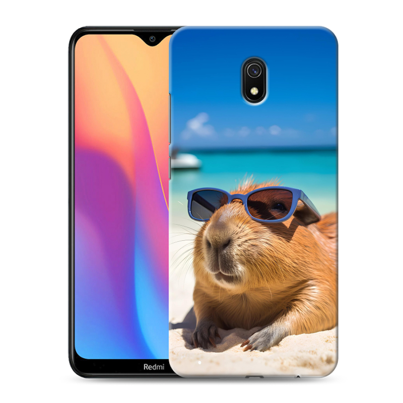 Пластиковый чехол на Xiaomi RedMi 8A с принтом Капибара Пластиковый чехол на Xiaomi RedMi 8A с принтом Капибара