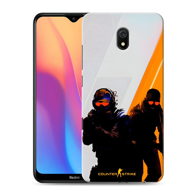 Силиконовый противоударный чехол на Xiaomi RedMi 8A с принтом Контер страйк Counter strike Силиконовый противоударный чехол на Xiaomi RedMi 8A с принтом Контер страйк Counter strike
