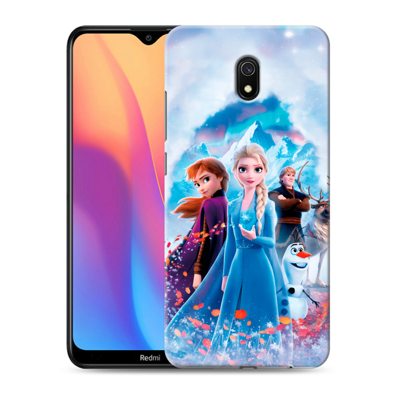 Силиконовый противоударный чехол на Xiaomi RedMi 8A с принтом Холодное сердце Frozen Силиконовый противоударный чехол на Xiaomi RedMi 8A с принтом Холодное сердце Frozen