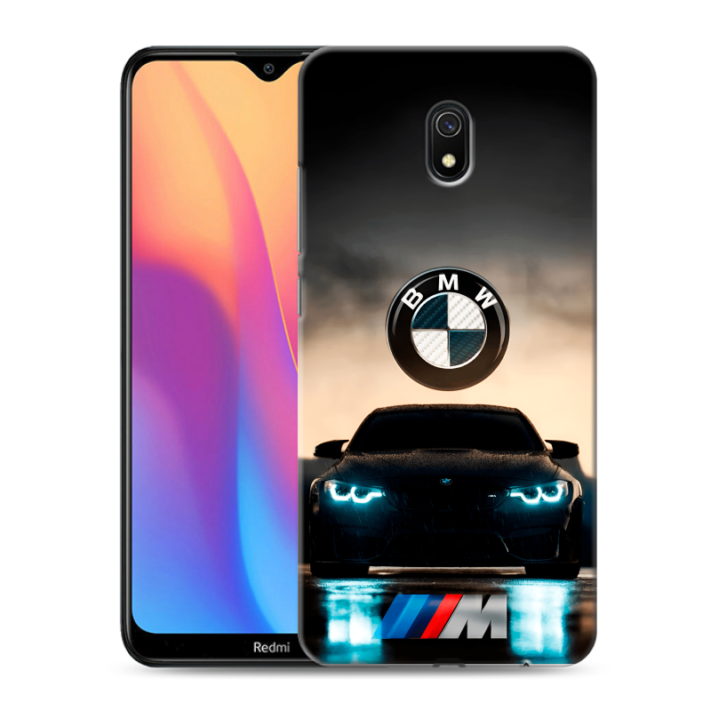 Силиконовый противоударный чехол на Xiaomi RedMi 8A с принтом БМВ BMW Силиконовый противоударный чехол на Xiaomi RedMi 8A с принтом БМВ BMW