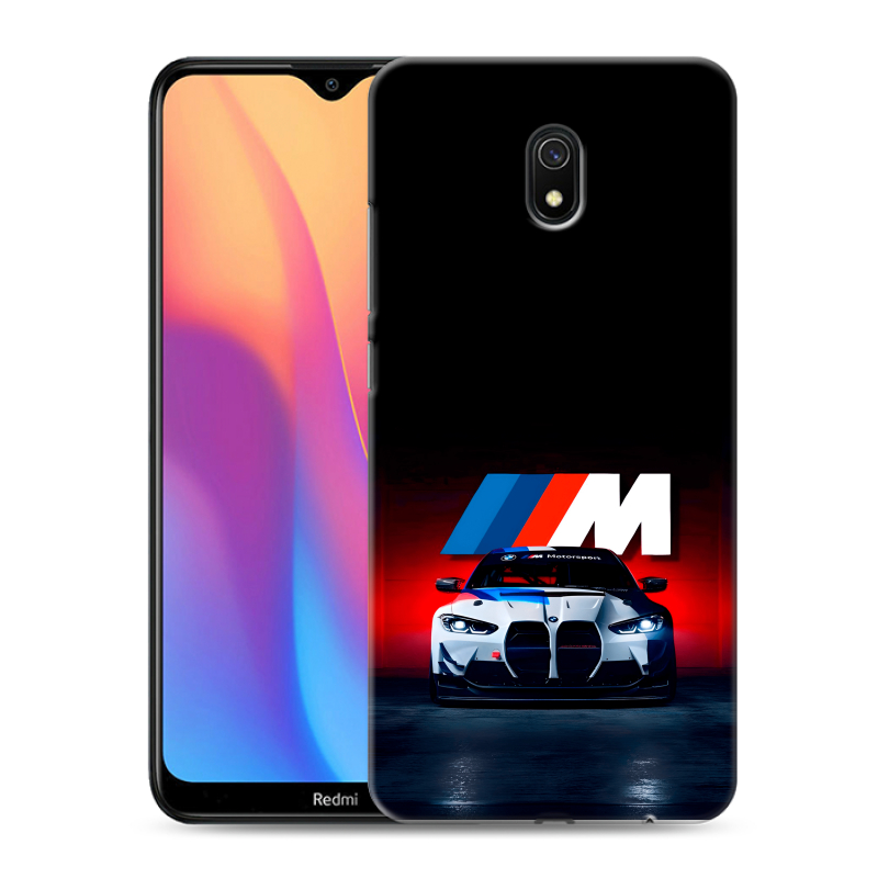 Силиконовый противоударный чехол на Xiaomi RedMi 8A с принтом БМВ BMW Силиконовый противоударный чехол на Xiaomi RedMi 8A с принтом БМВ BMW