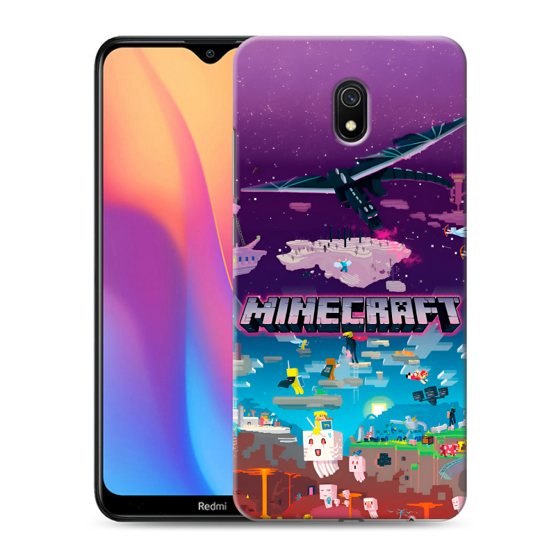 Пластиковый чехол на Xiaomi RedMi 8A с принтом Майнкрафт Minecraft Пластиковый чехол на Xiaomi RedMi 8A с принтом Майнкрафт Minecraft