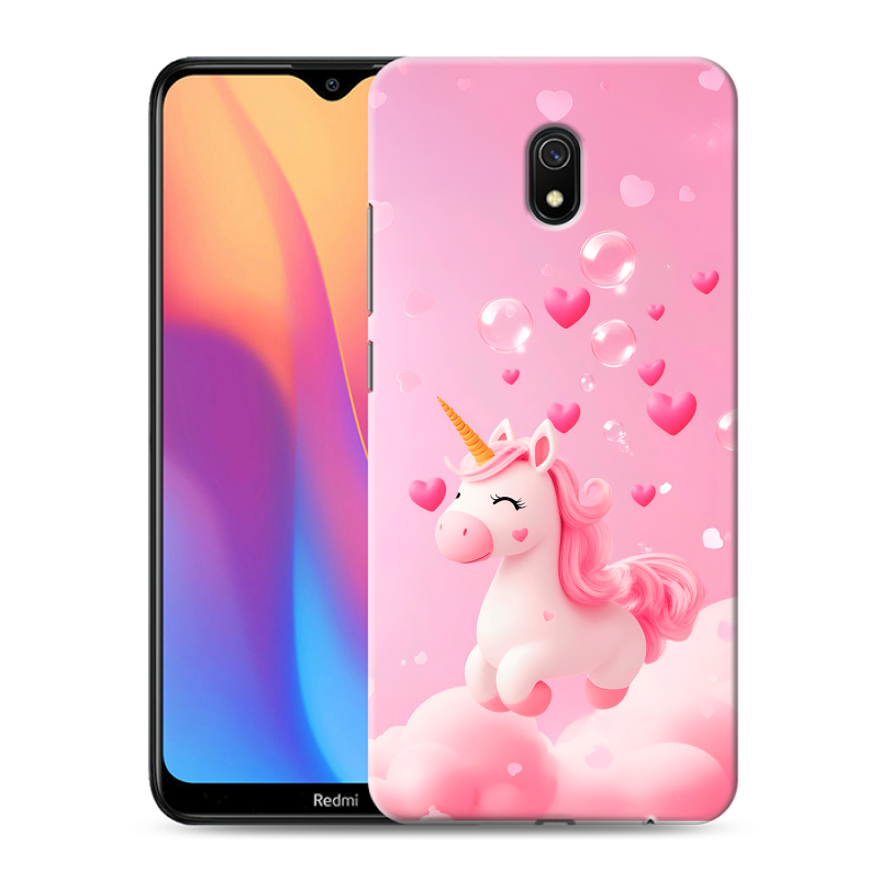 Пластиковый чехол на Xiaomi RedMi 8A с принтом Единорог Пластиковый чехол на Xiaomi RedMi 8A с принтом Единорог