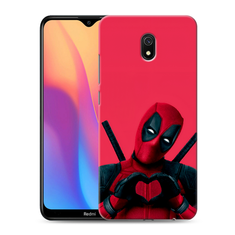 Пластиковый чехол на Xiaomi RedMi 8A с принтом Дедпул Deadpool Пластиковый чехол на Xiaomi RedMi 8A с принтом Дедпул Deadpool