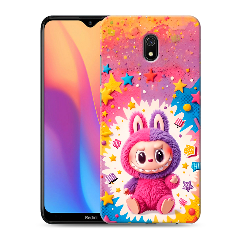 Пластиковый чехол на Xiaomi RedMi 8A с принтом Labubu Лабубу Пластиковый чехол на Xiaomi RedMi 8A с принтом Labubu Лабубу