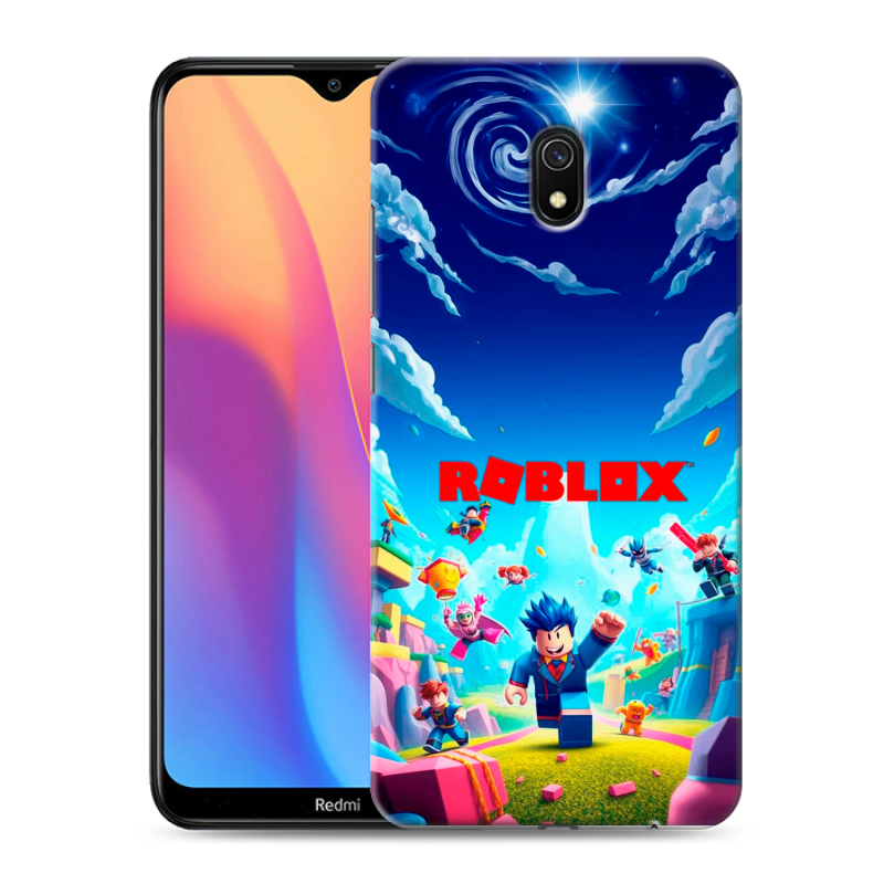 Силиконовый противоударный чехол на Xiaomi RedMi 8A с принтом Roblox Роблокс Силиконовый противоударный чехол на Xiaomi RedMi 8A с принтом Roblox Роблокс