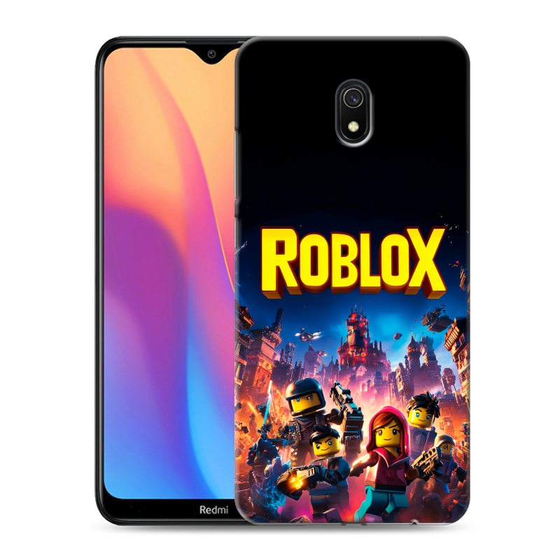 Силиконовый противоударный чехол на Xiaomi RedMi 8A с принтом Roblox Роблокс Силиконовый противоударный чехол на Xiaomi RedMi 8A с принтом Roblox Роблокс