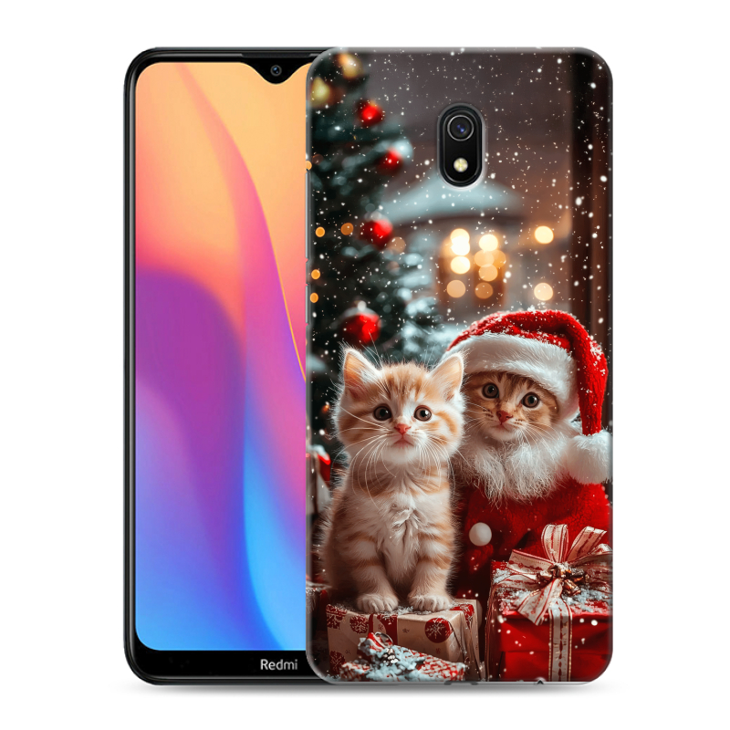 Пластиковый чехол на Xiaomi RedMi 8A с принтом Новый год Пластиковый чехол на Xiaomi RedMi 8A с принтом Новый год