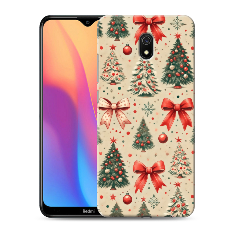 Пластиковый чехол на Xiaomi RedMi 8A с принтом Новый год Пластиковый чехол на Xiaomi RedMi 8A с принтом Новый год