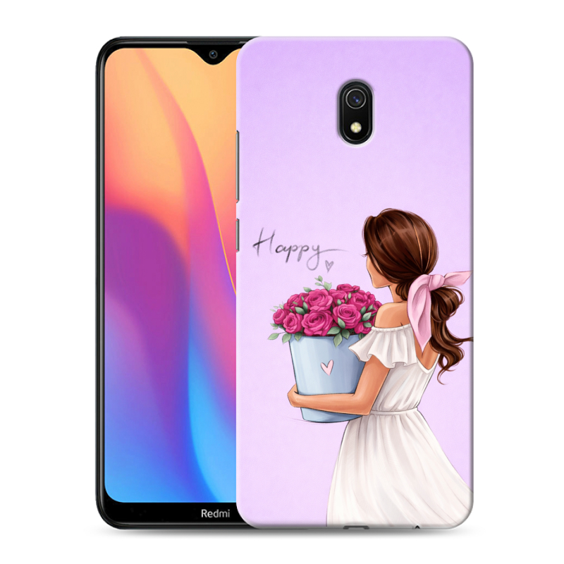 Пластиковый чехол на Xiaomi RedMi 8A с принтом женский Пластиковый чехол на Xiaomi RedMi 8A с принтом женский