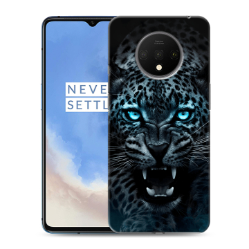 Силиконовый чехол на OnePlus 7T с принтом Темный леопард Силиконовый чехол на OnePlus 7T с принтом Темный леопард