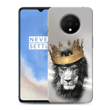 Силиконовый чехол на OnePlus 7T с принтом Лев с короной Силиконовый чехол на OnePlus 7T с принтом Лев с короной