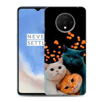 Силиконовый чехол на OnePlus 7T с принтом Кошки Силиконовый чехол на OnePlus 7T с принтом Кошки