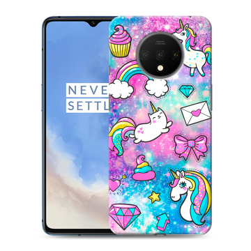 Силиконовый чехол на OnePlus 7T с принтом Единороги