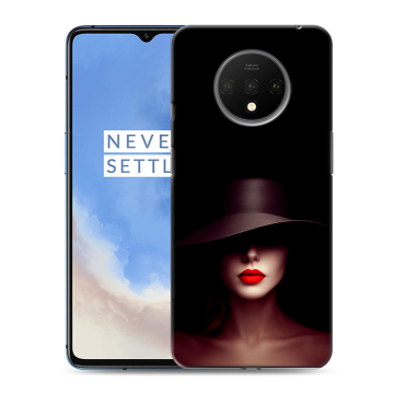 Силиконовый чехол на OnePlus 7T с принтом Девушка в шляпе Силиконовый чехол на OnePlus 7T с принтом Девушка в шляпе