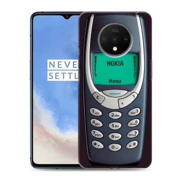 Силиконовый чехол на OnePlus 7T с принтом Старый телефон Силиконовый чехол на OnePlus 7T с принтом Старый телефон