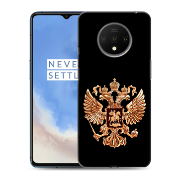 Силиконовый чехол на OnePlus 7T с принтом Герб России золотой Силиконовый чехол на OnePlus 7T с принтом Герб России золотой
