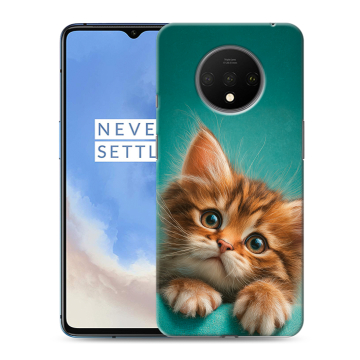 Силиконовый чехол на OnePlus 7T с принтом котенок Силиконовый чехол на OnePlus 7T с принтом котенок