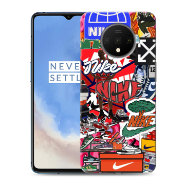 Силиконовый чехол на OnePlus 7T с принтом Найк Nike яркий