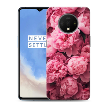 Силиконовый чехол на OnePlus 7T с принтом цветы пионы