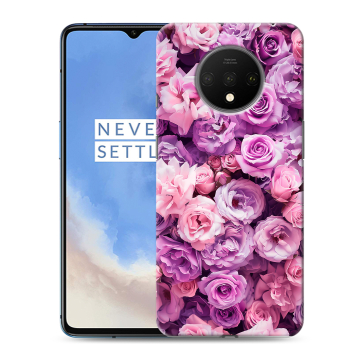Силиконовый чехол на OnePlus 7T с принтом лавандовые розы