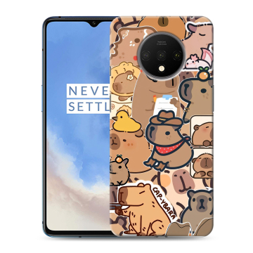 Силиконовый чехол на OnePlus 7T с принтом капибара