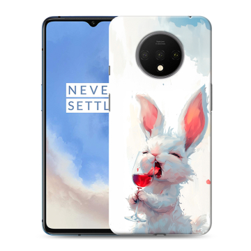 Силиконовый чехол на OnePlus 7T с принтом кролик зайчик