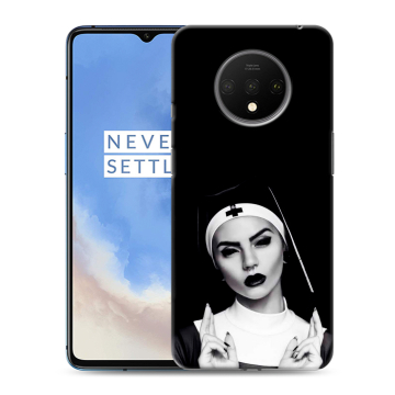 Силиконовый чехол на OnePlus 7T с принтом монашка