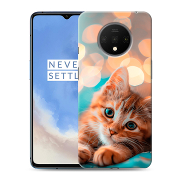 Силиконовый чехол на OnePlus 7T с принтом котик
