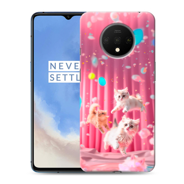 Силиконовый чехол на OnePlus 7T с принтом милые котики