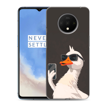 Силиконовый чехол на OnePlus 7T с принтом утка в очках