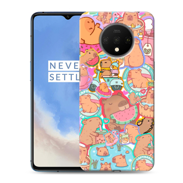 Силиконовый чехол на OnePlus 7T с принтом капибары Силиконовый чехол на OnePlus 7T с принтом капибары