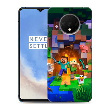Силиконовый чехол на OnePlus 7T с принтом Майнкрафт Minecraft Силиконовый чехол на OnePlus 7T с принтом Майнкрафт Minecraft