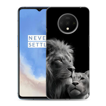Силиконовый чехол на OnePlus 7T с принтом Лев кошки