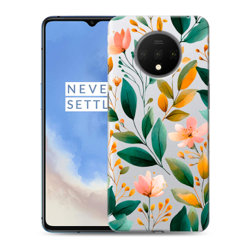Силиконовый чехол на OnePlus 7T с принтом Цветы паттерн