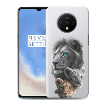 Силиконовый чехол на OnePlus 7T с принтом Львы