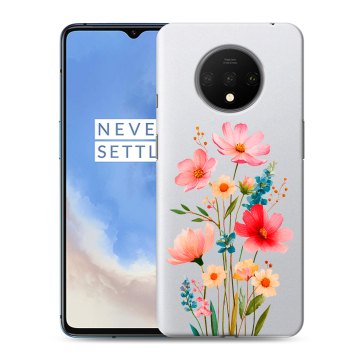 Силиконовый чехол на OnePlus 7T с принтом Цветы