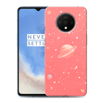 Силиконовый чехол на OnePlus 7T с принтом Розовый космос
