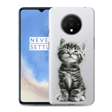Силиконовый чехол на OnePlus 7T с принтом Котенок