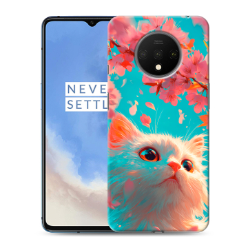 Силиконовый чехол на OnePlus 7T с принтом Красивый кот