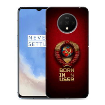 Силиконовый чехол на OnePlus 7T с принтом Флаг Герб СССР
