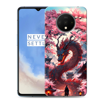 Силиконовый чехол на OnePlus 7T с принтом Дракон Японский Силиконовый чехол на OnePlus 7T с принтом Дракон Японский