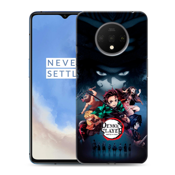 Силиконовый чехол на OnePlus 7T с принтом Demon Slayer Клинок рассекающий демонов
