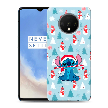 Силиконовый чехол на OnePlus 7T с принтом Стич Новый год