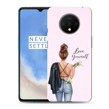 Силиконовый чехол на OnePlus 7T с принтом женский