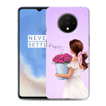 Силиконовый чехол на OnePlus 7T с принтом женский