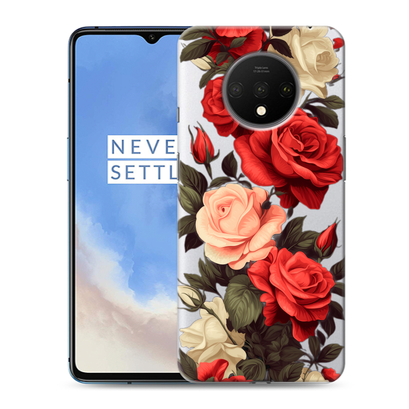 Пластиковый чехол на OnePlus 7T с принтом Розы Пластиковый чехол на OnePlus 7T с принтом Розы